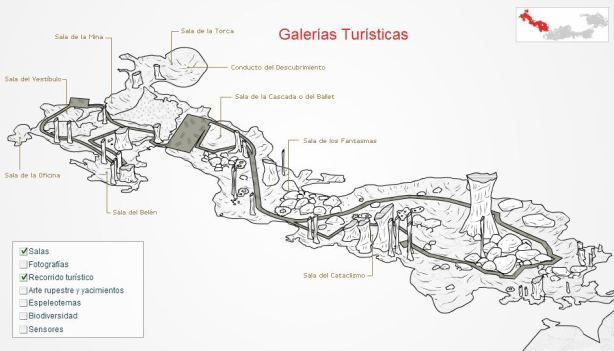 Map of la Cueva de Nerja